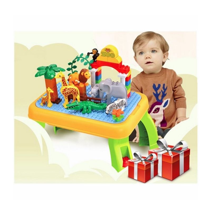Casa si Gradina - Corpuri si surse de iluminat - Veioze si lampi - Lampi de veghe copii - Masuta educativa tip Lego Zoo - Infinity.ro