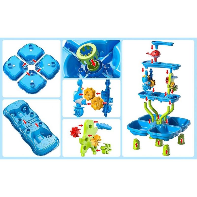 Jucarii, Copii si Bebe - Jucarii si jocuri - Jucarii de exterior - Jucarii pentru plaja si nisip - Masuta de nisip si apa cu accesorii etajata - Infinity.ro