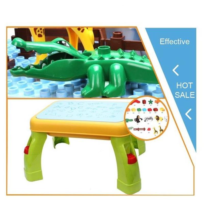 Casa si Gradina - Corpuri si surse de iluminat - Veioze si lampi - Lampi de veghe copii - Masuta educativa tip Lego Zoo - Infinity.ro