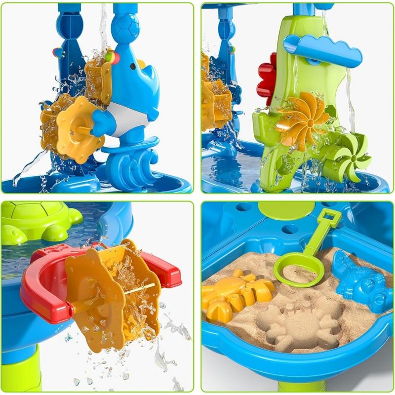 Jucarii, Copii si Bebe - Jucarii si jocuri - Jucarii de exterior - Jucarii pentru plaja si nisip - Masuta de nisip si apa cu accesorii etajata - Infinity.ro