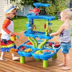 Jucarii, Copii si Bebe - Jucarii si jocuri - Jucarii de exterior - Jucarii pentru plaja si nisip - Masuta de nisip si apa cu accesorii etajata - Infinity.ro