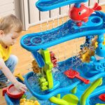 Jucarii, Copii si Bebe - Jucarii si jocuri - Jucarii de exterior - Jucarii pentru plaja si nisip - Masuta de nisip si apa cu accesorii etajata - Infinity.ro