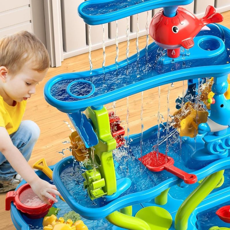 Jucarii, Copii si Bebe - Jucarii si jocuri - Jucarii de exterior - Jucarii pentru plaja si nisip - Masuta de nisip si apa cu accesorii etajata - Infinity.ro