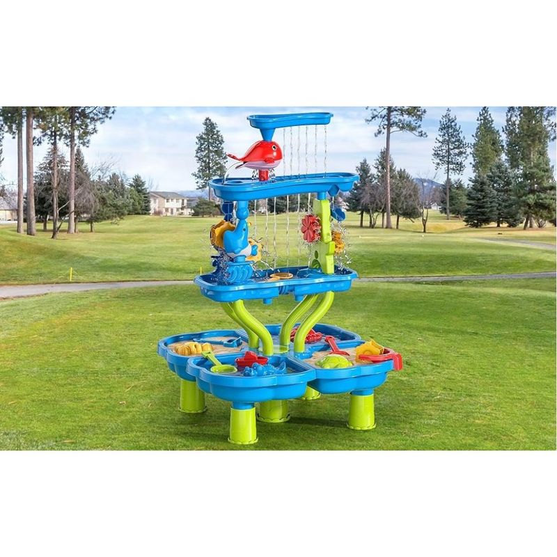 Jucarii, Copii si Bebe - Jucarii si jocuri - Jucarii de exterior - Jucarii pentru plaja si nisip - Masuta de nisip si apa cu accesorii etajata - Infinity.ro