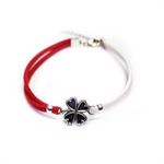 Market - Cadouri - Martisoare - Martisor Bratara Trifoi cu patru foi, din piele intoarsa eco lucrata manual by Wild Bracelets - Infinity.ro