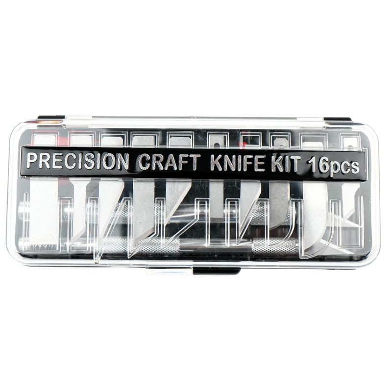 Carti si Birotica - Birotica - Accesorii de birou - Foarfece si cuttere - 7556B/16 Set cutite de precizie cu 10 lame cod 902764 - Infinity.ro