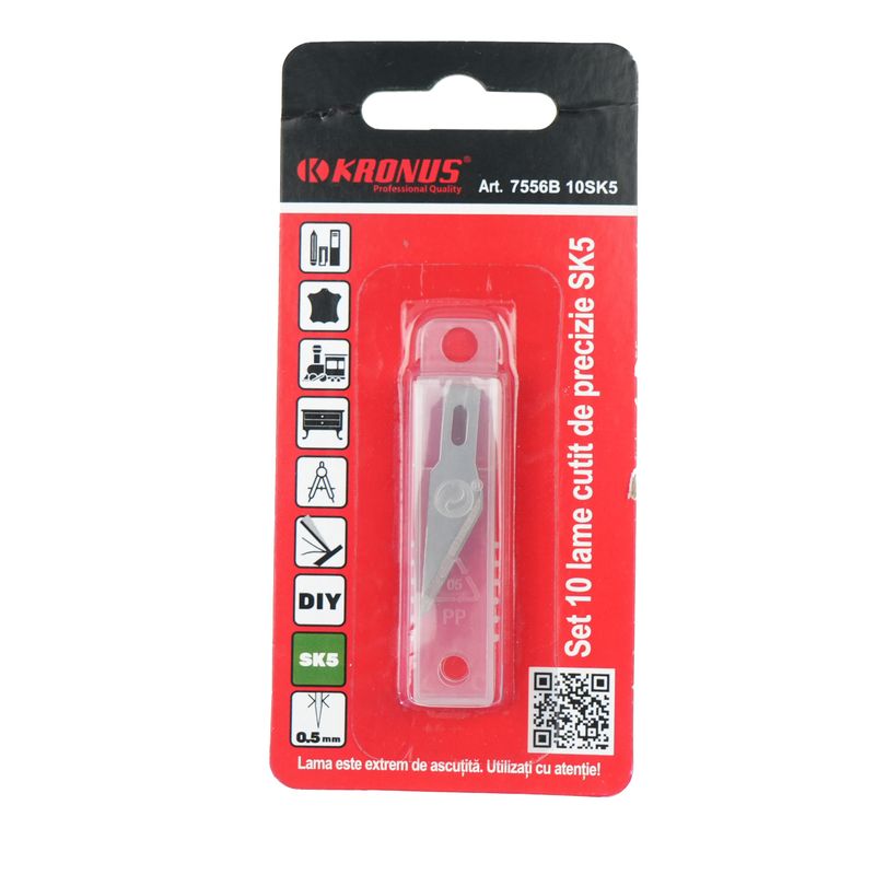 Carti si Birotica - Birotica - Accesorii de birou - Foarfece si cuttere - 7556B.10 SK4 Set 10 lame cutit de precizie SK5 varf ascutit cod 902766 - Infinity.ro