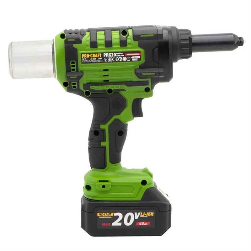 Casa si Gradina - Constructii - Scule electrice si accesorii - Masini de gaurit si insurubat - Masina de nituit nituri-pop cu 2 acumulatori 2 Ah si incarcator PROCRAFT PRG20 - Infinity.ro