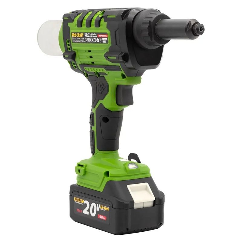 Casa si Gradina - Constructii - Scule electrice si accesorii - Masini de gaurit si insurubat - Masina de nituit nituri-pop cu 2 acumulatori 2 Ah si incarcator PROCRAFT PRG20 - Infinity.ro