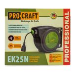 Casa si Gradina - Electrice - Accesorii electrice - Prelungitoare, triple, fise - Cablu prelungitor cu tambur automat 25 metri PROCRAFT EK25N - Infinity.ro