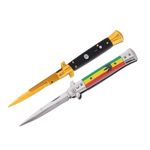 Sport si Outdoor - Camping - Cutite, bricege si accesorii - Cutite si bricege - Set doua bricege automate DEPOX®, otel inoxidabil, multicolor/auriu, 22 cm - Infinity.ro