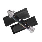 Sport si Outdoor - Camping - Cutite, bricege si accesorii - Cutite si bricege - Set doua cutite pliabile cu arc, DEPOX®, design italian clasic, husa inclusa, 22 cm, multicolor - Infinity.ro