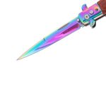 Sport si Outdoor - Camping - Cutite, bricege si accesorii - Cutite si bricege - Set doua cutite pliabile cu arc, DEPOX®, design italian clasic, husa inclusa, 22 cm, multicolor - Infinity.ro