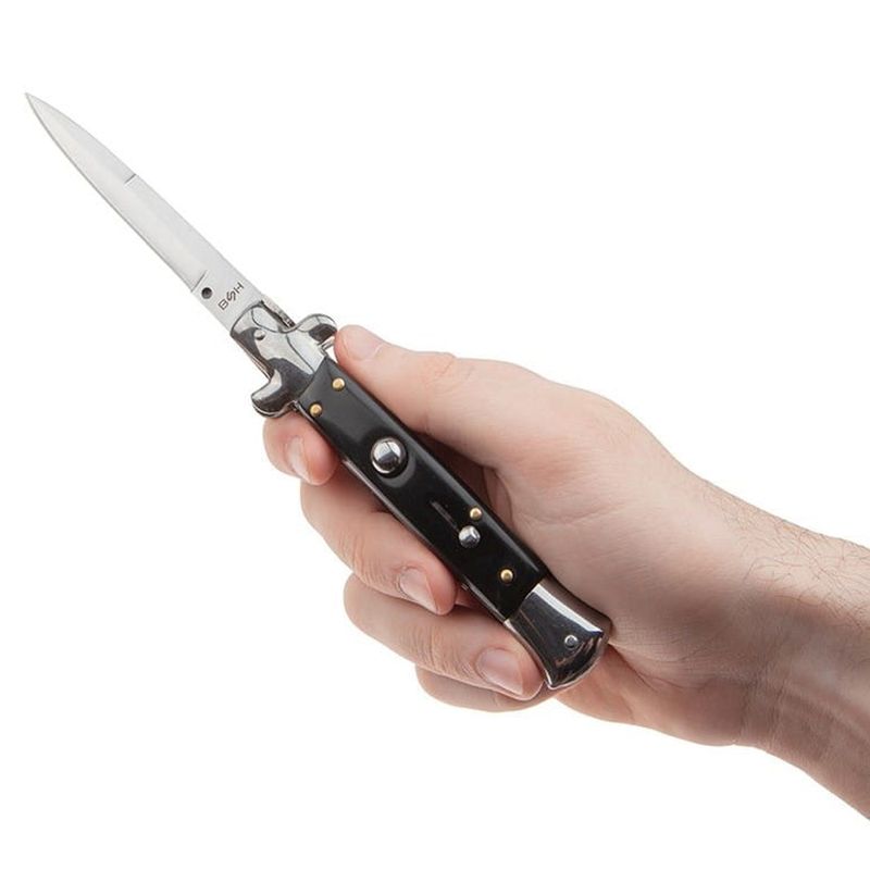 Sport si Outdoor - Camping - Cutite, bricege si accesorii - Cutite si bricege - Set doua bricege automate DEPOX®, otel inoxidabil, 22 cm, negru - Infinity.ro