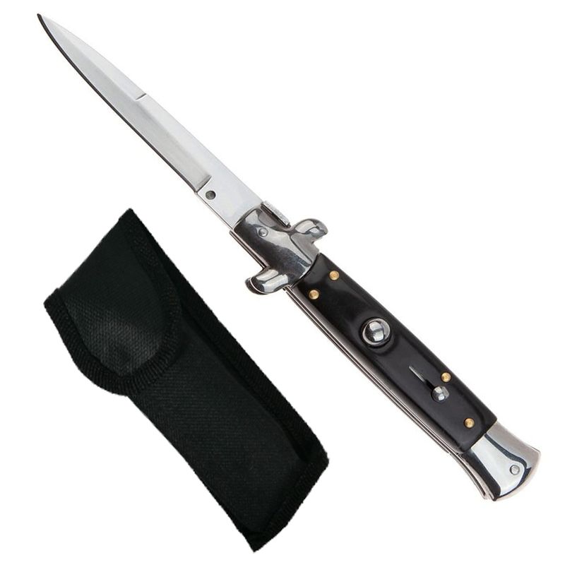Sport si Outdoor - Camping - Cutite, bricege si accesorii - Cutite si bricege - Set doua bricege automate DEPOX®, otel inoxidabil, 22 cm, negru - Infinity.ro