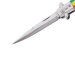 Sport si Outdoor - Camping - Cutite, bricege si accesorii - Cutite si bricege - Set doua cutite pliabile cu arc, DEPOX®, otel inoxidabil 420, deschidere automata, 22 cm - Infinity.ro