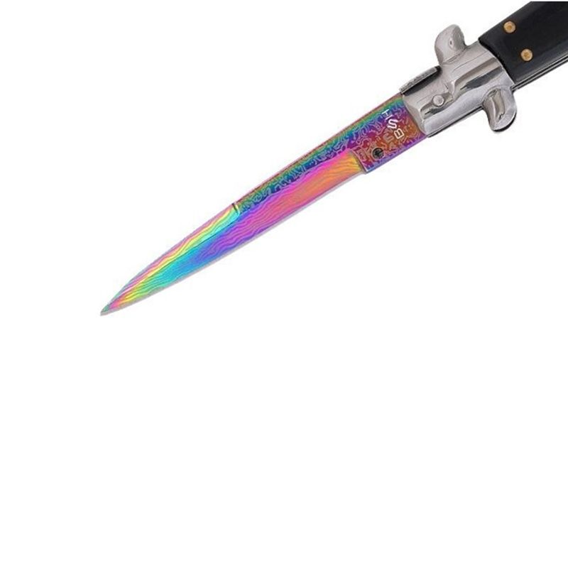 Sport si Outdoor - Camping - Cutite, bricege si accesorii - Cutite si bricege - Set trei bricege cu arc, DEPOX®, design italian clasic, husa inclusa, 22 cm, auriu/multicolor - Infinity.ro