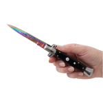 Sport si Outdoor - Camping - Cutite, bricege si accesorii - Cutite si bricege - Set trei bricege cu arc, DEPOX®, design italian clasic, husa inclusa, 22 cm, auriu/multicolor - Infinity.ro