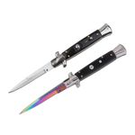 Sport si Outdoor - Camping - Cutite, bricege si accesorii - Cutite si bricege - Set doua bricege cu arc, DEPOX®, design italian clasic, 22 cm, multicolor/negru - Infinity.ro