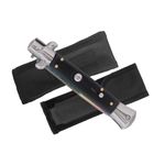 Sport si Outdoor - Camping - Cutite, bricege si accesorii - Cutite si bricege - Set doua bricege cu arc, DEPOX®, design italian clasic, husa inclusa, 22 cm, auriu/multicolor - Infinity.ro