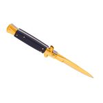 Sport si Outdoor - Camping - Cutite, bricege si accesorii - Cutite si bricege - Set doua bricege cu arc, DEPOX®, design italian clasic, husa inclusa, 22 cm, auriu/multicolor - Infinity.ro