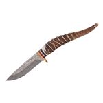 Sport si Outdoor - Camping - Cutite, bricege si accesorii - Cutite si bricege - Cutit de vanatoare cu lama fixa, DEPOX®, otel inoxidabil 440, maner imitatie corn de cerb, 24 cm - Infinity.ro