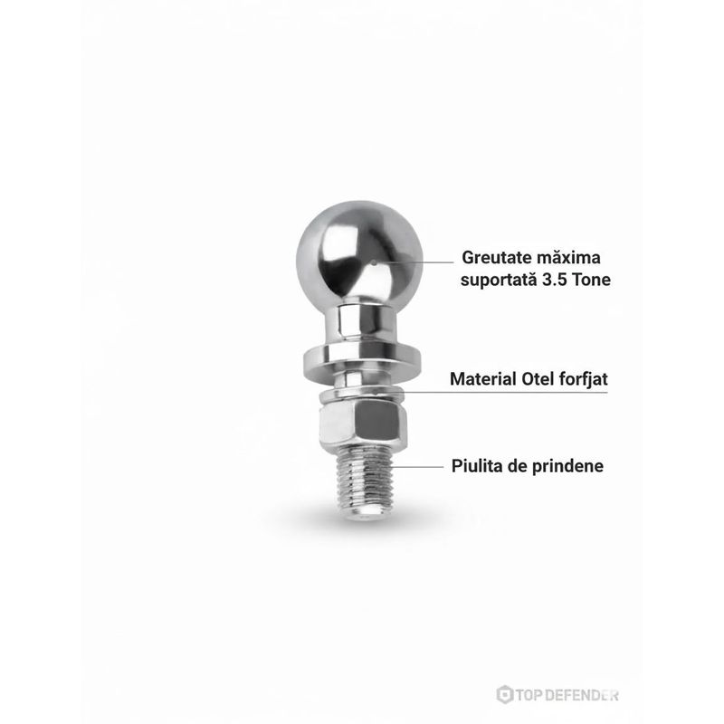 Auto si Moto - Reparatii si depanare - Scule auto - Echipamente de ridicare si sprijin - Carlig de tractare remorca Verke 3.5 tone, model V80089 - Infinity.ro