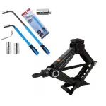 Auto si Moto - Reparatii si depanare - Scule auto - Echipamente de ridicare si sprijin - Kit auto de urgenta, Verke, cric trapez 1T, V80096+TA219 - Infinity.ro