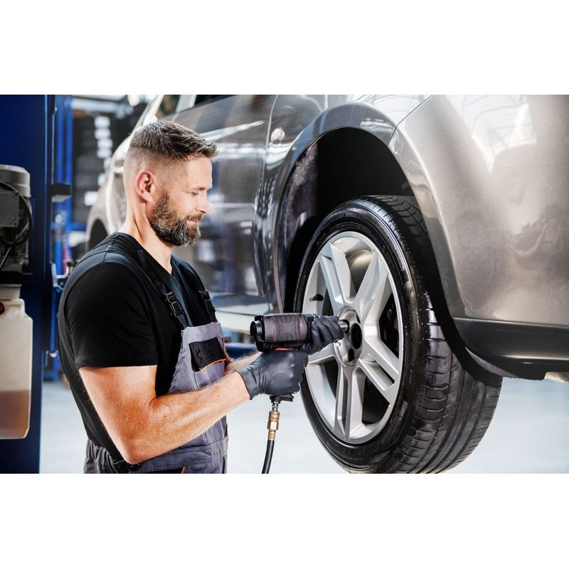 Casa si Gradina - Constructii - Echipamente de lucru - Manusi protectia muncii - Manusi din nitril negre pentru mecanici de unica folosinta GOGRIP XXL - Infinity.ro