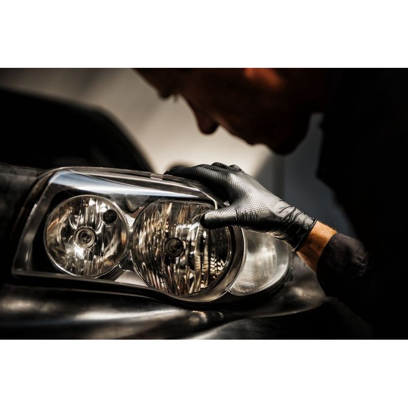 Casa si Gradina - Constructii - Echipamente de lucru - Manusi protectia muncii - Manusi din nitril negre pentru mecanici de unica folosinta GOGRIP XXL - Infinity.ro