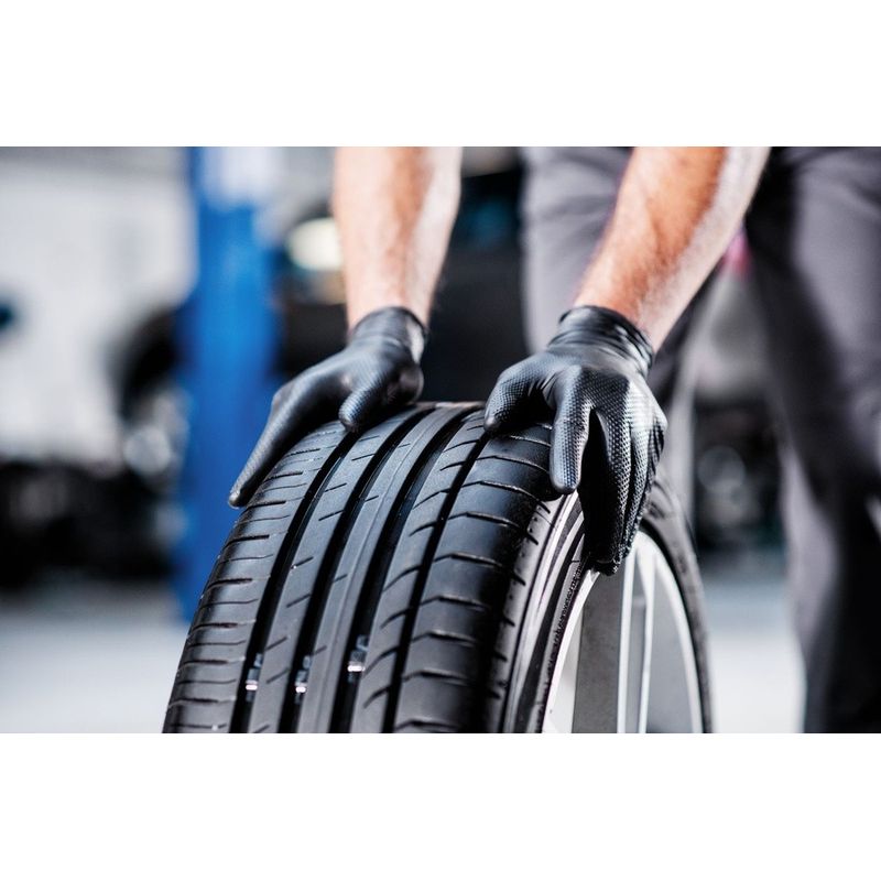 Casa si Gradina - Constructii - Echipamente de lucru - Manusi protectia muncii - Manusi din nitril negre pentru mecanici de unica folosinta GOGRIP XXL - Infinity.ro