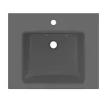 Casa si Gradina - Sanitare - Lavoar baie si accesorii - Lavoare si piedestale - Lavoar suspendat Ideal Standard i.life B gri lucios 61 cm cu orificiu baterie si preaplin - Infinity.ro