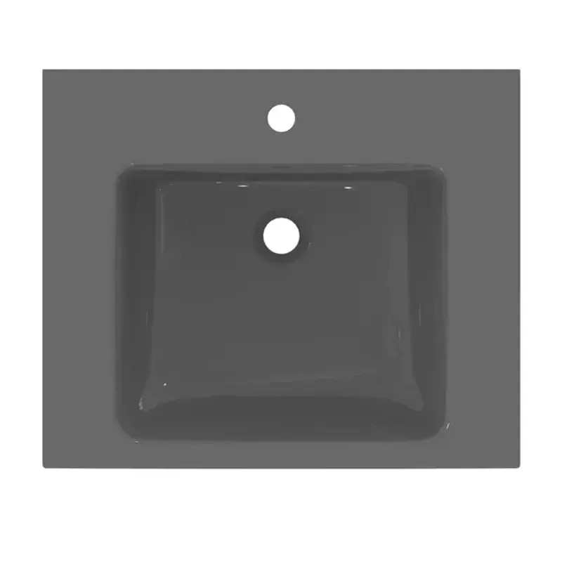 Casa si Gradina - Sanitare - Lavoar baie si accesorii - Lavoare si piedestale - Lavoar suspendat Ideal Standard i.life B gri lucios 61 cm cu orificiu baterie si preaplin - Infinity.ro