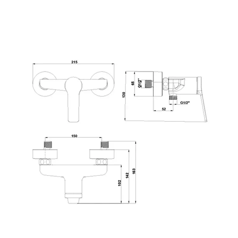 Casa si Gradina - Sanitare - Lavoar baie si accesorii - Baterii sanitare - Baterie dus Gala Gadea monocomanda crom lucios - Infinity.ro