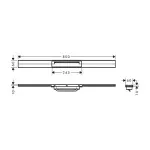 Casa si Gradina - Constructii - Materiale constructii - Sisteme de scurgere - Capac pentru rigola de dus Hansgrohe RainDrain Flex 80 cm alb mat ajustabila - Infinity.ro