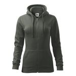 Fashion, accesorii si bijuterii - Femei - Imbracaminte femei - Hanorace femei - Hanorac pentru dama, Trendy Zipper 411, Malfini Gri XS - Infinity.ro