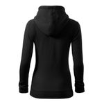 Fashion, accesorii si bijuterii - Femei - Imbracaminte femei - Hanorace femei - Hanorac pentru dama, Trendy Zipper 411, Malfini Negru 2XL - Infinity.ro