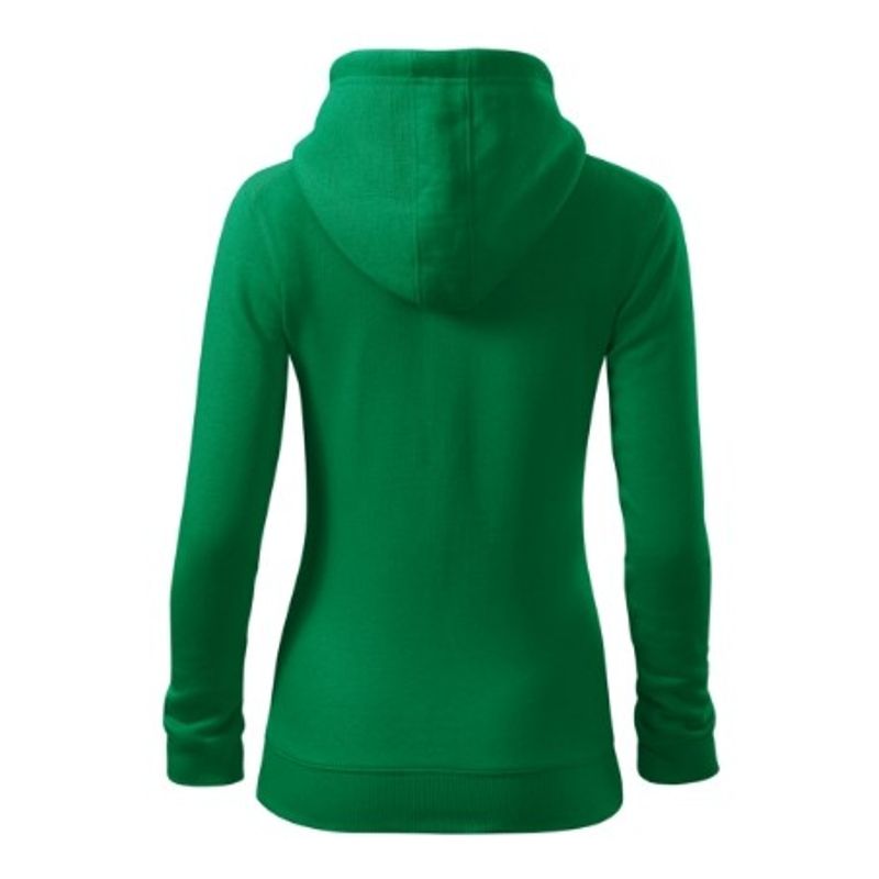 Fashion, accesorii si bijuterii - Femei - Imbracaminte femei - Hanorace femei - Hanorac pentru dama, Trendy Zipper 411, Malfini XS Verde mediu - Infinity.ro