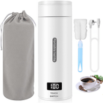 Electronice si Electrocasnice - Electrocasnice bucatarie - Preparare bauturi - Fierbatoare de apa - Fierbator Electric Portabil, Tip Termos, 450 ml, 4 Temperaturi Presetate, Interior Otel Inoxidabil, Alb - Infinity.ro