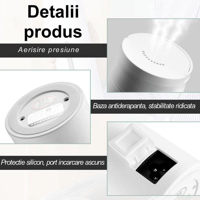 Electronice si Electrocasnice - Electrocasnice bucatarie - Preparare bauturi - Fierbatoare de apa - Fierbator Electric Portabil, Tip Termos, 450 ml, 4 Temperaturi Presetate, Interior Otel Inoxidabil, Alb - Infinity.ro