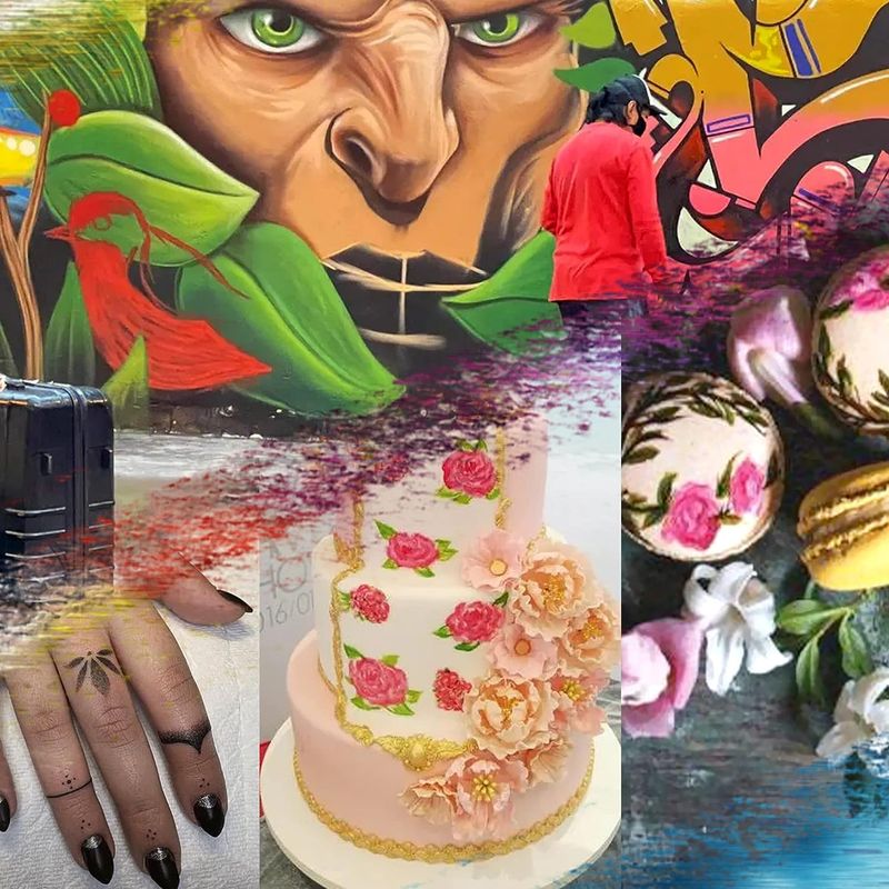 Casa si Gradina - Constructii - Vopsea si tencuieli - Pistoale si sisteme de vopsit si tencuit - Set aerograf cu compresor portabil, Airbrush, pentru manichiura, machiaj, frizerie, decorare, grafiti, tatuaje temporare - Infinity.ro