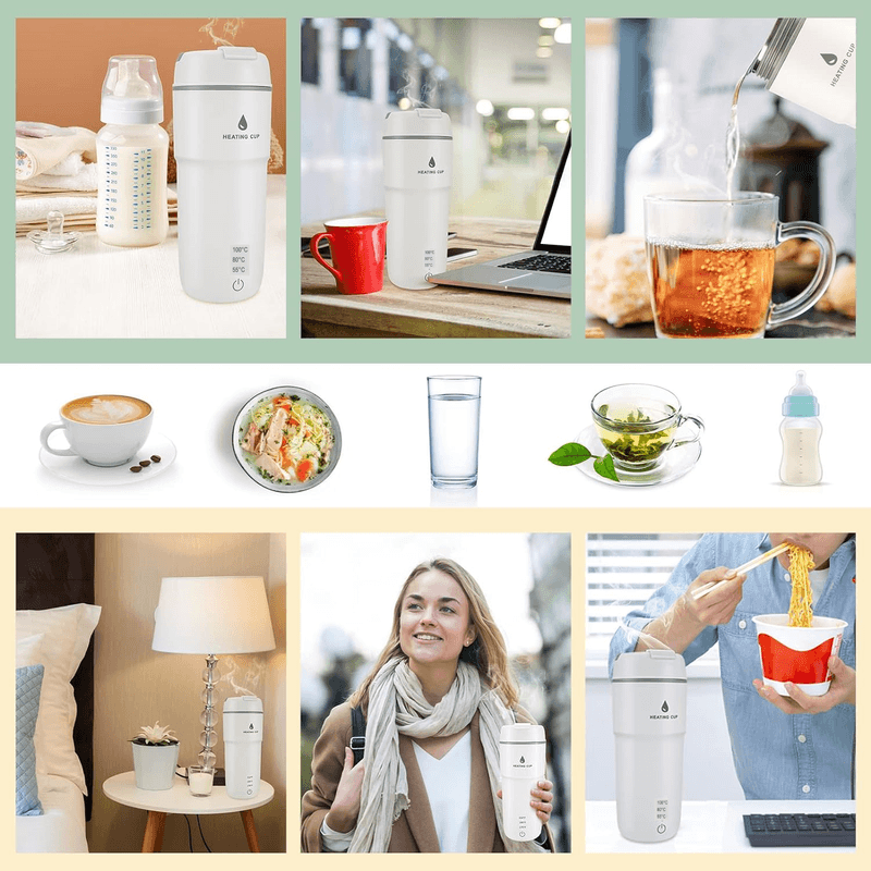 Electronice si Electrocasnice - Electrocasnice bucatarie - Preparare bauturi - Fierbatoare de apa - Fierbator Electric Portabil, Tip Termos, 350 ml, 4 Temperaturi Presetate, Fierbere Rapida in 7 Minute, Afisaj LCD - Infinity.ro