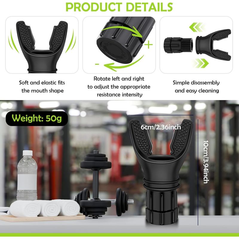 Ingrijire personala si Cosmetice - Sanatate si wellness - Aparate medicale - Dispozitive si accesorii medicale uz casnic - Dispozitiv Portabil pentru Antrenarea Respiratiei, Creste Capacitatea Pulmonara, Reduce Stresul, Rezistenta Ajustabila - Infinity.ro