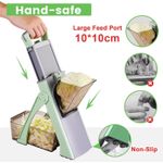 Casa si Gradina - Bucatarie si vesela - Ustensile bucatarie - Feliatoare si taietoare manuale - Feliator de legume, Multifunctional, Pliabil, Manual, 40+ Forme/Dimensiuni, Lame Inox, Verde - Infinity.ro