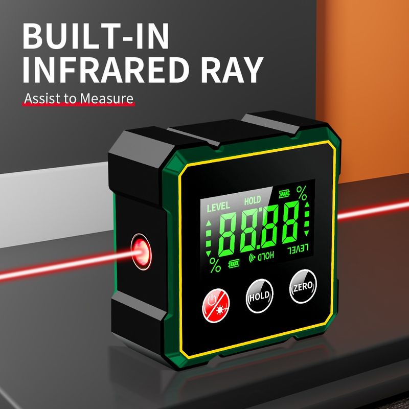 Casa si Gradina - Constructii - Scule electrice si accesorii - Aparate de masura - Inclinometru Digital Profesional cu Laser, Portabil, Baza Magnetica, Afisaj LCD, Nivela Digitala - Infinity.ro