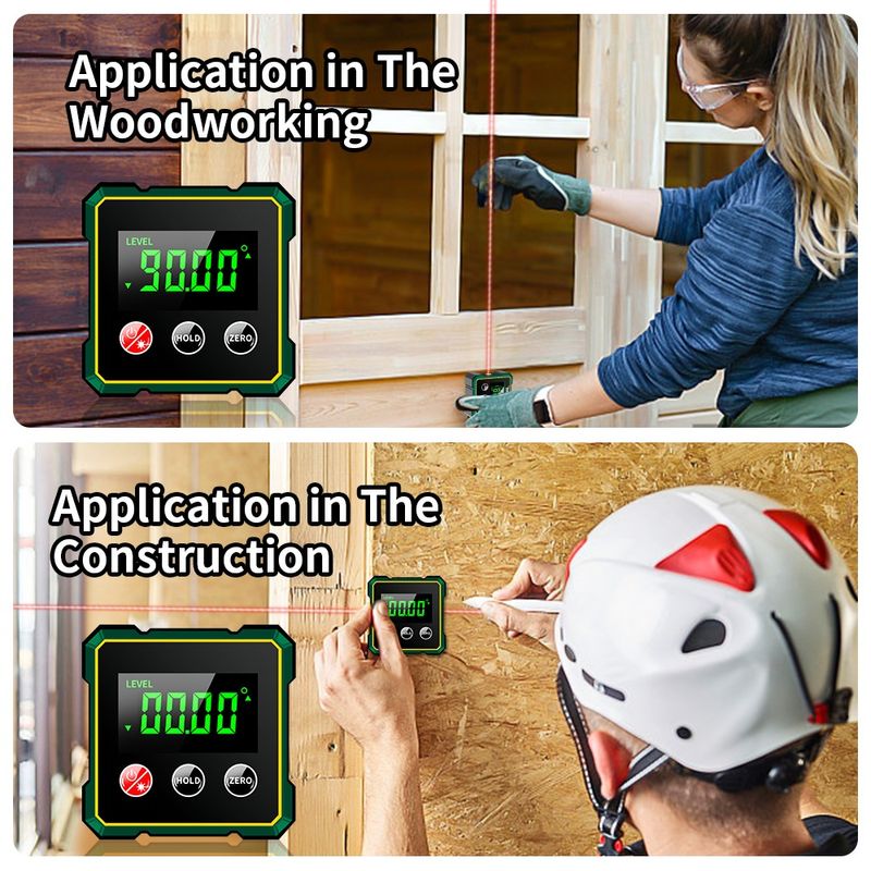 Casa si Gradina - Constructii - Scule electrice si accesorii - Aparate de masura - Inclinometru Digital Profesional cu Laser, Portabil, Baza Magnetica, Afisaj LCD, Nivela Digitala - Infinity.ro