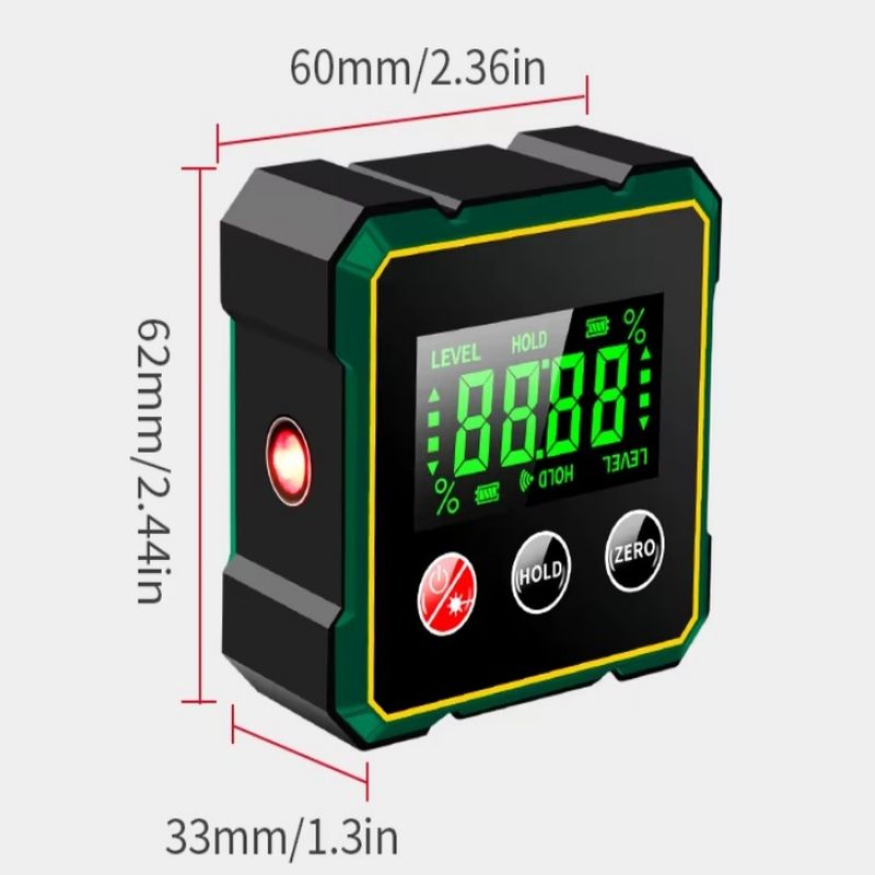 Casa si Gradina - Constructii - Scule electrice si accesorii - Aparate de masura - Inclinometru Digital Profesional cu Laser, Portabil, Baza Magnetica, Afisaj LCD, Nivela Digitala - Infinity.ro