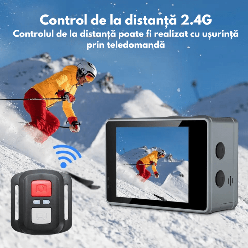 TV, Audio-Video si Foto - Camere de actiune si drone - Camere de actiune - Camera de Actiune Dasbo SmartSONY-Cam 5K Ultra HD, Foto 24 MP, 256 GB, Stabilizare imagine EIS, Microfon, Functie WiFi - Infinity.ro