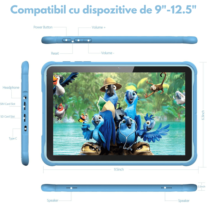 Laptop, Telefoane si Tablete - Tablete si accesorii tablete - Tablete - Tableta pentru copii de 10 inch Dasbo®, Sistem Android 13, 2GB RAM, 64GB ROM(extensibila la 128GB),Software pentru copii - Infinity.ro