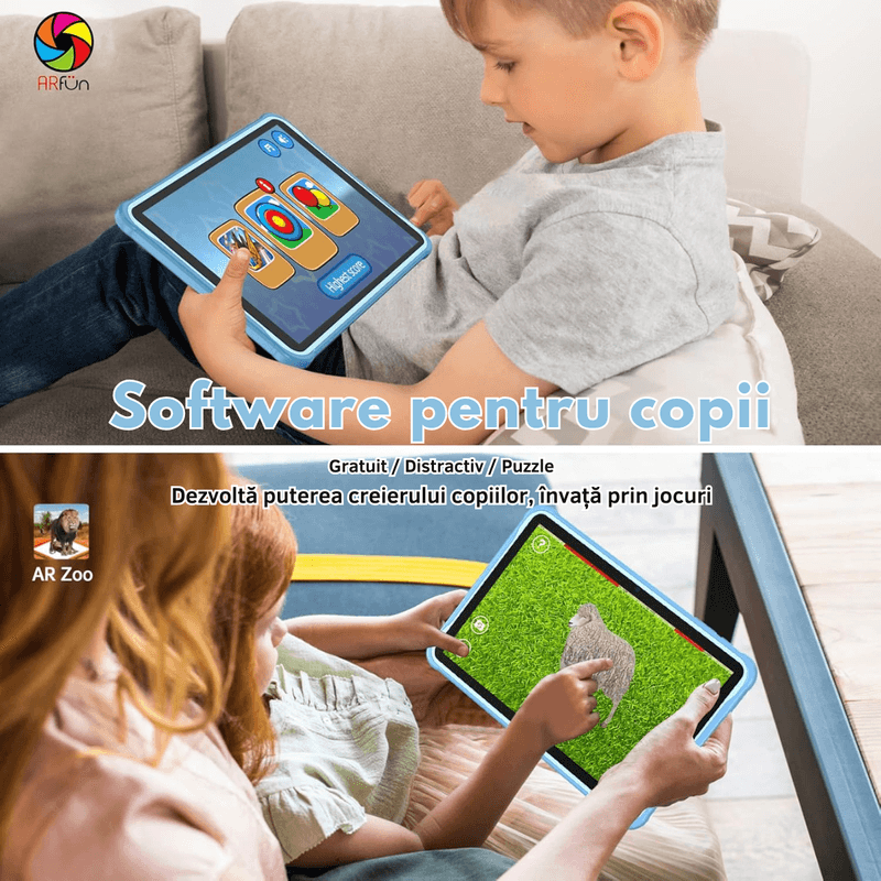 Laptop, Telefoane si Tablete - Tablete si accesorii tablete - Tablete - Tableta pentru copii de 10 inch Dasbo®, Sistem Android 13, 2GB RAM, 64GB ROM(extensibila la 128GB),Software pentru copii - Infinity.ro